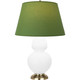 Robert Abbey - MDY20G - One Light Table Lamp - Double Gourd - Matte Daisy Glazed Ceramic w/Antique Natural Brass