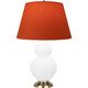 Robert Abbey - MDY20T - One Light Table Lamp - Double Gourd - Matte Daisy Glazed Ceramic w/Antique Natural Brass