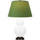 Robert Abbey - MDY21G - One Light Table Lamp - Double Gourd - Matte Daisy Glazed Ceramic w/Deep Patina Bronze