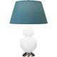 Robert Abbey - MDY22B - One Light Table Lamp - Double Gourd - Matte Daisy Glazed Ceramic w/Antique Silver