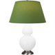 Robert Abbey - MDY22G - One Light Table Lamp - Double Gourd - Matte Daisy Glazed Ceramic w/Antique Silver