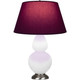 Robert Abbey - MDY22P - One Light Table Lamp - Double Gourd - Matte Daisy Glazed Ceramic w/Antique Silver