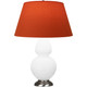 Robert Abbey - MDY22T - One Light Table Lamp - Double Gourd - Matte Daisy Glazed Ceramic w/Antique Silver