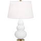 Robert Abbey - MDY30 - One Light Accent Lamp - Small Triple Gourd - Matte Daisy Glazed Ceramic w/Antique Natural Brass