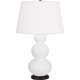 Robert Abbey - MDY41 - One Light Table Lamp - Triple Gourd - Matte Daisy Glazed Ceramic w/Deep Patina Bronze