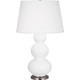 Robert Abbey - MDY42 - One Light Table Lamp - Triple Gourd - Matte Daisy Glazed Ceramic w/Antique Silver