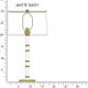 Robert Abbey - MDY71X - One Light Table Lamp - Kane - Matte Daisy w/Modern Brass