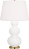 Robert Abbey - MLY40 - One Light Table Lamp - Triple Gourd - Matte Lily Glazed Ceramic w/Antique Natural Brass