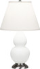 Robert Abbey - MLY52 - One Light Accent Lamp - Small Double Gourd - Matte Lily Glazed Ceramic w/Antique Silver