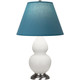 Robert Abbey - MLY52B - One Light Accent Lamp - Small Double Gourd - Matte Lily Glazed Ceramic w/Antique Silver