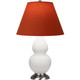 Robert Abbey - MLY52T - One Light Accent Lamp - Small Double Gourd - Matte Lily Glazed Ceramic w/Antique Silver