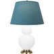 Robert Abbey - MLY55B - One Light Table Lamp - Double Gourd - Matte Lily Glazed Ceramic w/Antique Natural Brass