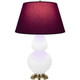 Robert Abbey - MLY55P - One Light Table Lamp - Double Gourd - Matte Lily Glazed Ceramic w/Antique Natural Brass