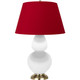 Robert Abbey - MLY55R - One Light Table Lamp - Double Gourd - Matte Lily Glazed Ceramic w/Antique Natural Brass
