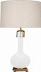 Robert Abbey - MLY92 - One Light Table Lamp - Athena - Matte Lily Glazed Ceramic w/Aged Brass