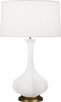 Robert Abbey - MLY94 - One Light Table Lamp - Pike - Matte Lily Glazed Ceramic w/Aged Brass