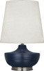 Robert Abbey - MMB23 - One Light Table Lamp - Michael Berman Nolan - Matte Midnight Blue Glazed Ceramic Dark Antique Nickel