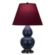 Robert Abbey - MMB51P - One Light Accent Lamp - Small Double Gourd - Matte Midnight Blue Glazed Ceramic w/Deep Patina Bronze
