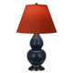 Robert Abbey - MMB51T - One Light Accent Lamp - Small Double Gourd - Matte Midnight Blue Glazed Ceramic w/Deep Patina Bronze