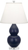 Robert Abbey - MMB53 - One Light Accent Lamp - Small Double Gourd - Matte Midnight Blue Glazed Ceramic w/Lucite