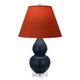 Robert Abbey - MMB53T - One Light Accent Lamp - Small Double Gourd - Matte Midnight Blue Glazed Ceramic w/Lucite