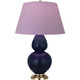 Robert Abbey - MMB55L - One Light Table Lamp - Double Gourd - Matte Midnight Blue Glazed Ceramic w/Antique Natural Brass