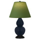 Robert Abbey - MMB57G - One Light Table Lamp - Double Gourd - Matte Midnight Blue Glazed Ceramic w/Deep Patina Bronze