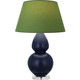 Robert Abbey - MMB62G - One Light Table Lamp - Double Gourd - Matte Midnight Blue Glazed Ceramic w/Lucite