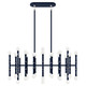 Robert Abbey - MMB78 - 42 Light Chandelier - Kane - Matte Midnight Blue w/Polished Nickel