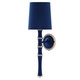 Robert Abbey - MMB88X - One Light Wall Sconce - Kane - Matte Midnight Blue w/Polished Nickel