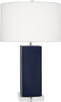 Robert Abbey - MMB95 - One Light Table Lamp - Harvey - Matte Midnight Blue Glazed Ceramic