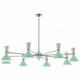 Robert Abbey - MN09LY - Eight Light Chandelier - Clare - Polished Nickel w/Mint Lily Painted
