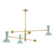 Robert Abbey - MN10MN - Three Light Pendant - Clare - Modern Brass w/Mint Painted