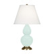 Robert Abbey - MN10X - One Light Accent Lamp - Small Double Gourd - Mint Glazed Ceramic w/Antique Natural Brass