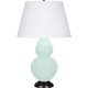 Robert Abbey - MN21X - One Light Table Lamp - Double Gourd - Mint Glazed Ceramic w/Deep Patina Bronze