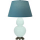 Robert Abbey - MN22B - One Light Table Lamp - Double Gourd - Mint Glazed Ceramic w/Antique Silver