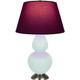 Robert Abbey - MN22P - One Light Table Lamp - Double Gourd - Mint Glazed Ceramic w/Antique Silver