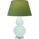 Robert Abbey - MN23G - One Light Table Lamp - Double Gourd - Mint Glazed Ceramic w/Lucite