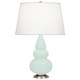 Robert Abbey - MN32X - One Light Accent Lamp - Small Triple Gourd - Mint Glazed Ceramic w/Antique Silver