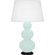 Robert Abbey - MN41X - One Light Table Lamp - Triple Gourd - Mint Glazed Ceramic w/Deep Patina Bronze