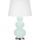 Robert Abbey - MN42X - One Light Table Lamp - Triple Gourd - Mint Glazed Ceramic w/Antique Silver