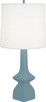 Robert Abbey - MOB10 - One Light Table Lamp - Jasmine - Matte Steel Blue Glazed Ceramic