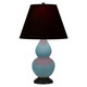 Robert Abbey - MOB51K - One Light Accent Lamp - Small Double Gourd - Matte Steel Blue Glazed Ceramic w/Deep Patina Bronze