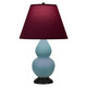 Robert Abbey - MOB51P - One Light Accent Lamp - Small Double Gourd - Matte Steel Blue Glazed Ceramic w/Deep Patina Bronze