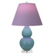 Robert Abbey - MOB53L - One Light Accent Lamp - Small Double Gourd - Matte Steel Blue Glazed Ceramic w/Lucite