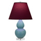 Robert Abbey - MOB53P - One Light Accent Lamp - Small Double Gourd - Matte Steel Blue Glazed Ceramic w/Lucite