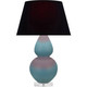 Robert Abbey - MOB62K - One Light Table Lamp - Double Gourd - Matte Steel Blue Glazed Ceramic w/Lucite