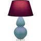 Robert Abbey - MOB62P - One Light Table Lamp - Double Gourd - Matte Steel Blue Glazed Ceramic w/Lucite