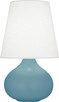 Robert Abbey - MOB93 - One Light Accent Lamp - Small June - Matte Steel Blue Glazed Ceramic