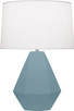 Robert Abbey - MOB97 - One Light Table Lamp - Delta - Matte Steel Blue Glazed Ceramic